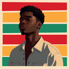 Juneteenth Day. African American Celebrating Juneteenth Holiday. African American Independence Day. Vector illustration.
