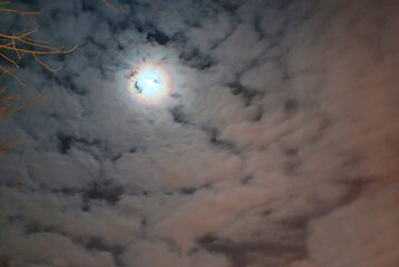 Full moon in the sky.