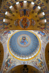 Naklejka premium Naval Nikolsky Cathedral Orthodox Church in Kronstadt in the city of Kronstadt, Russia - March 06, 2025
