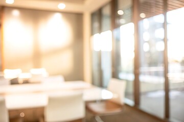 Blurred modern office interior with natural light