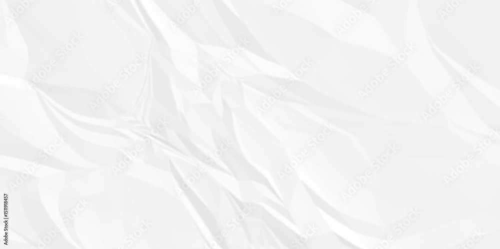 Poster white crumpled paper texture. white wrinkled paper texture. white paper texture. white crumpled and 