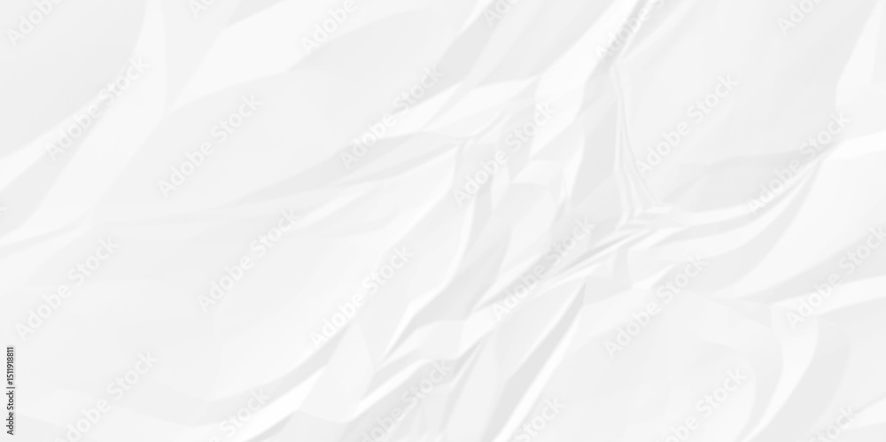 Poster white crumpled paper texture. white wrinkled paper texture. white paper texture. white crumpled and 