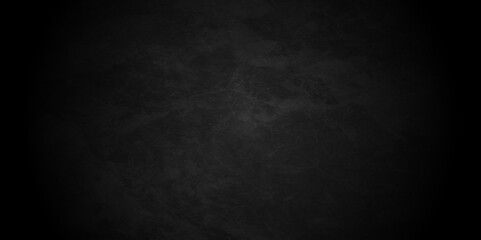 Dark black stone wall grunge backdrop texture background. monochrome slate grunge concrete wall black backdrop vintage marbled textured border background.	
