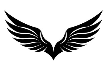 Obraz premium eagle with wings vector silhouette