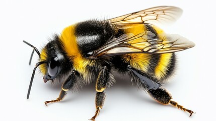 A close-up view of a fuzzy bumblebee (1)