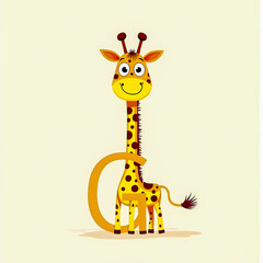 Obraz premium A childlike illustration of the letter 