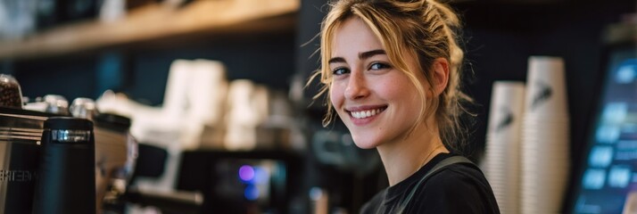 Barista Provides Personalized Low-Caffeine Options to Customers at a Cozy Cafe During the Morning Rush