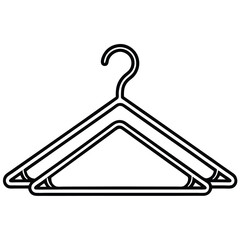 Hangers on White Background