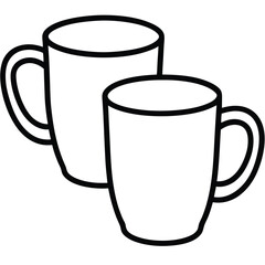 Mugs on White Background