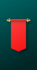 blank red roll sign background