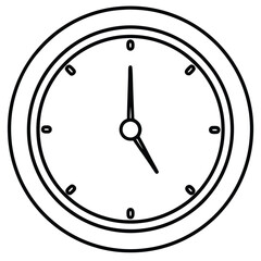 Wall Clock on White Background