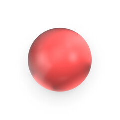 Red Glass Marble isolated on transparent background