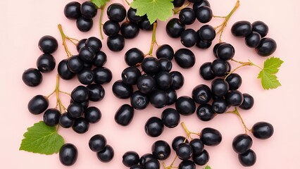Fresh Blackberries on a Pink Background