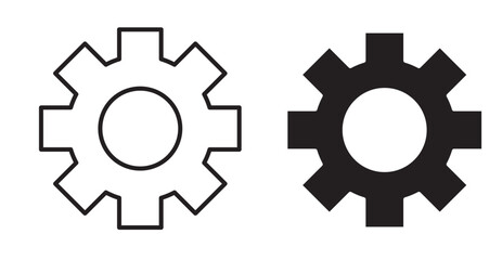 Settings icon set flat style. Vector illustration collection.