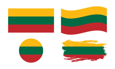 Lithuania flag in different forms