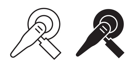 Polisher icon set flat style. Vector illustration collection.