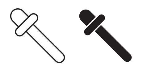 Eye dropper icon set flat style. Vector illustration collection.