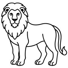 Majestic Lion Vector Drawing