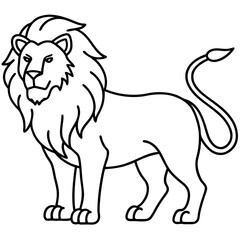 Majestic Lion Vector Drawing