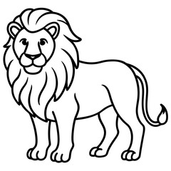 Majestic Lion Vector Drawing