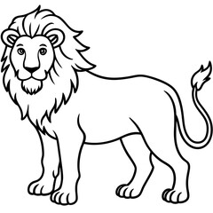 Majestic Lion Vector Drawing