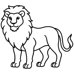 Majestic Lion Vector Drawing