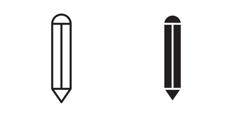 Pencil icon set flat style. Vector illustration collection.