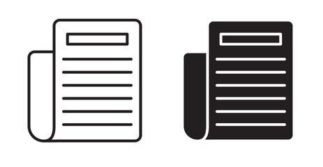 News icon set flat style. Vector illustration collection.