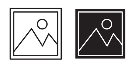 Image icon set flat style. Vector illustration collection.