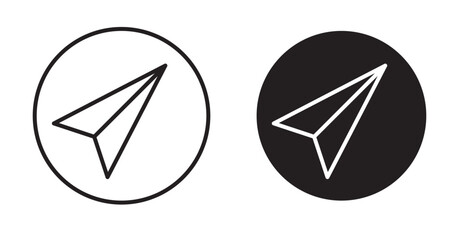 Send icon set flat style. Vector illustration collection.