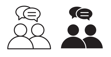 Communication icon set flat style. Vector illustration collection.