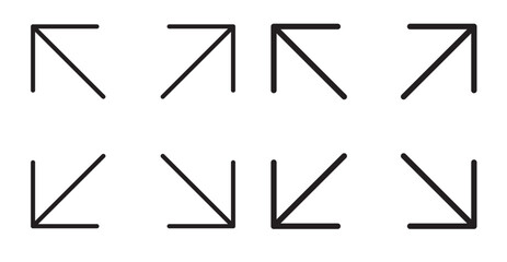 Full size icon set flat style. Vector illustration collection.