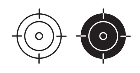 Aim icon set flat style. Vector illustration collection.
