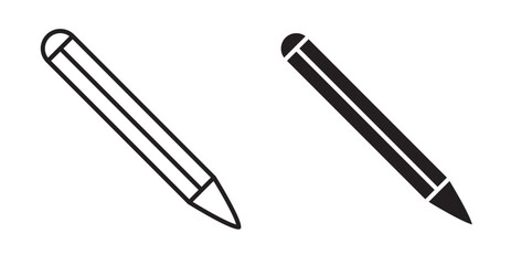 Pencil icon set flat style. Vector illustration collection.