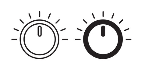 Knob icon set flat style. Vector illustration collection.