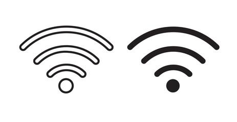 Signals icon set flat style. Vector illustration collection.