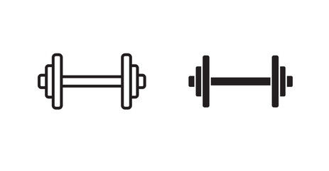 Gym icon set flat style. Vector illustration collection.