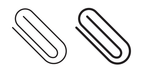 Clip icon set flat style. Vector illustration collection.