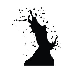Abstract ink splash silhouette design