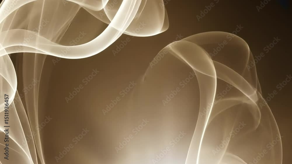 Poster mesmerizing abstract background flowing smoke patterns in warm tones, evoking tranquility and elegan