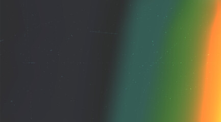 Lomo style blur with colorful light leak effect. Transparent vector overlay with soft grain, perfect for retro photo editing or film texture design. Vibrant glow and noise background.