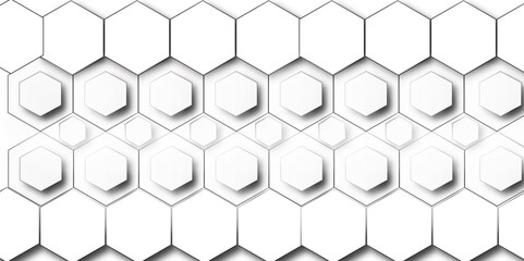 Design a seamless white-on-white honeycomb pattern with subtle 3D embossing and soft shadows to create a clean,modern,and elegant background.The pattern should be uniform,igiving a sense of continuity