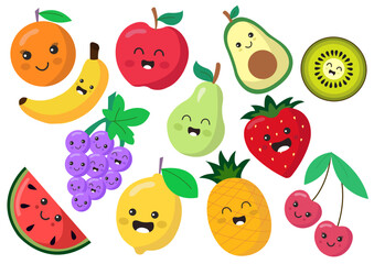 Frutta colorata divertente