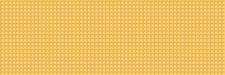 Waffle set pattern, ice cream cone vector texture, sweet dessert wafer background. Cartoon candy illustration