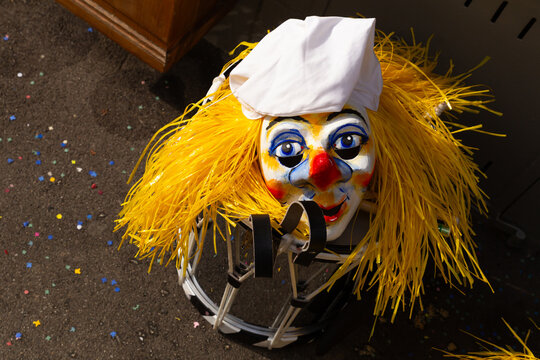 Basel carnival 2025. Snare drum and mask