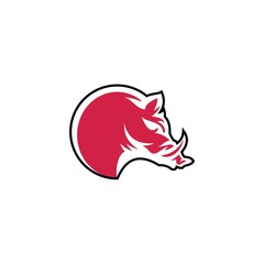modern boar animal logo design