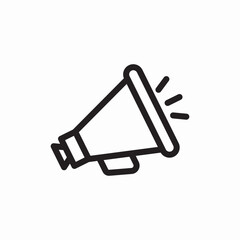 megaphone announcement loud icon vector sign
