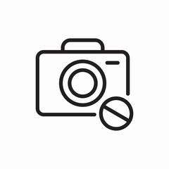 camera disabled icon vector sign