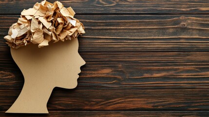 Managing mental health and stress silhouette standards in a calm environment for improved well-being