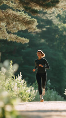 Woman running, jogging, walking
